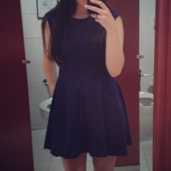 Topshop Black Skater mini Dress - Picture 1 of 3